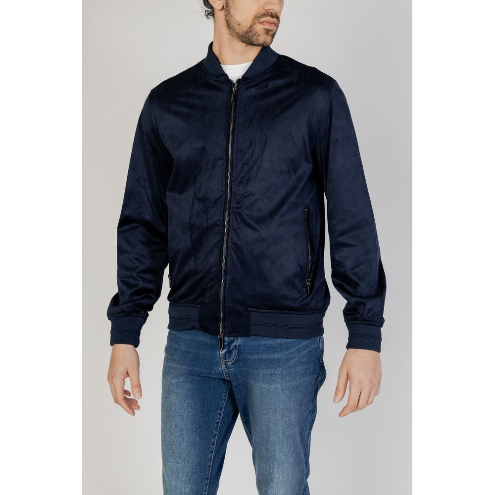 Hamaki-Ho Blue Polyester Jackets & Coat Hamaki-Ho