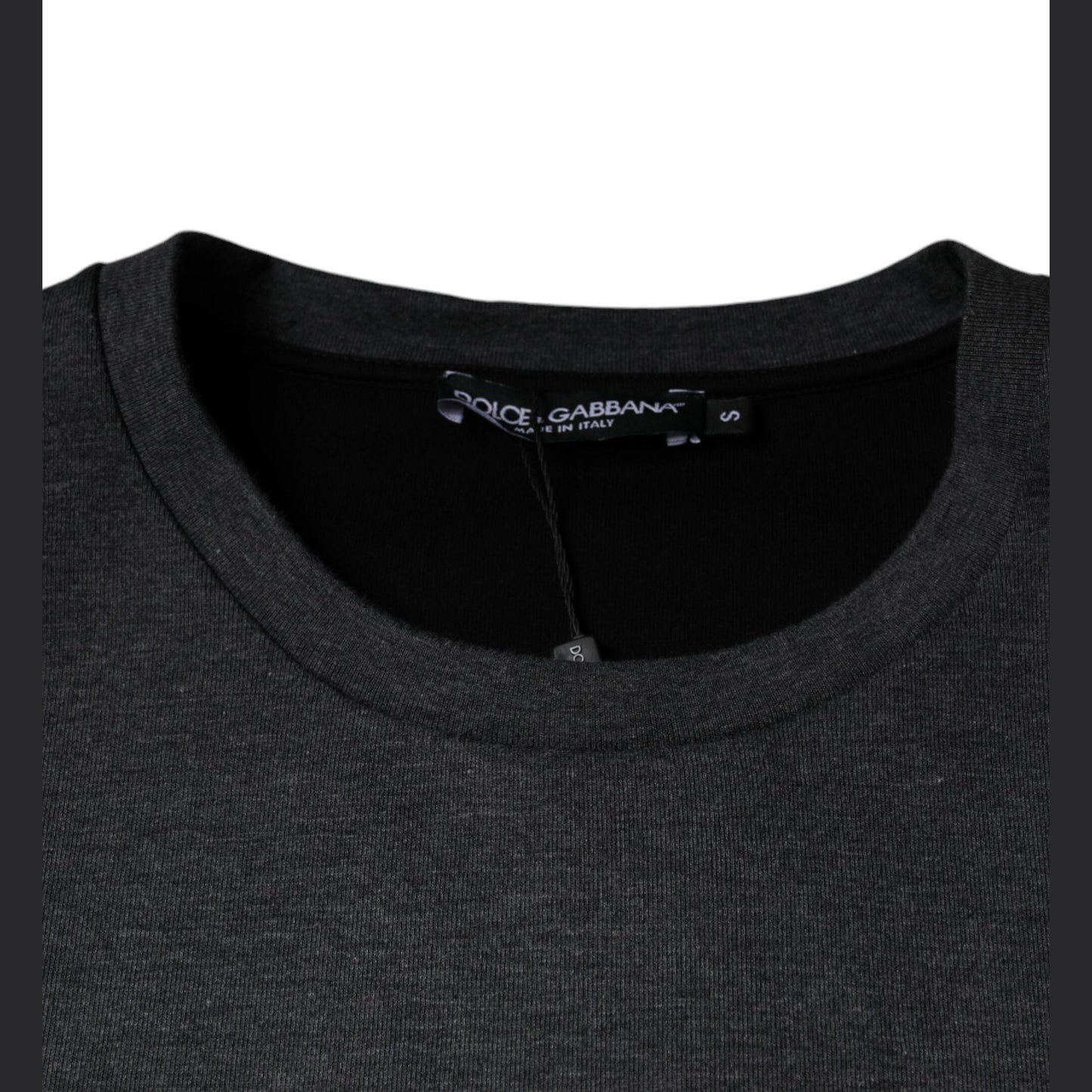 Dolce & Gabbana Dark Gray Camouflage Crew Neck T-shirt