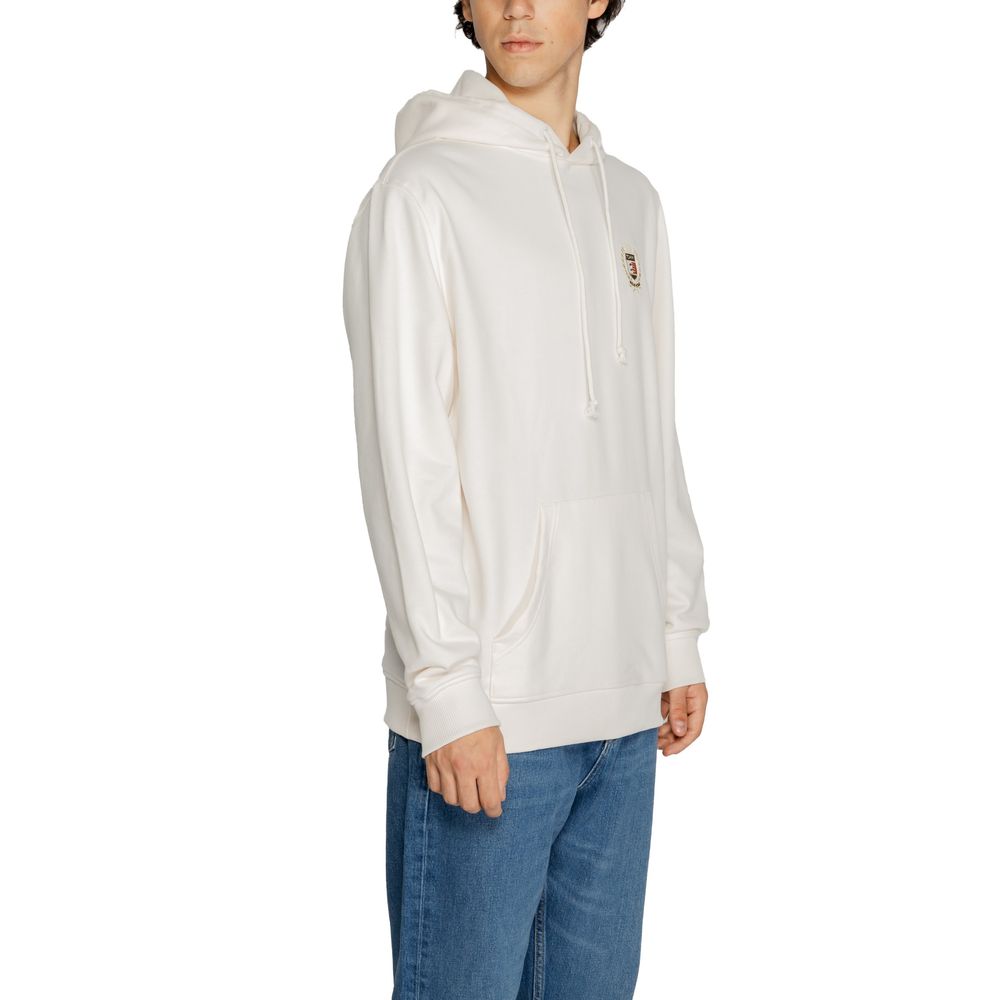 Tommy Hilfiger Jeans White Cotton Hoody Tommy Hilfiger Jeans