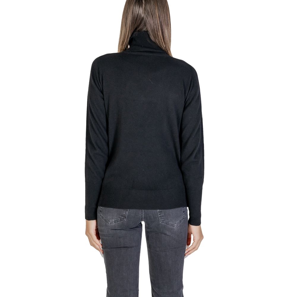 Alviero Martini Prima Classe Black Viscose Turtleneck Alviero Martini Prima Classe