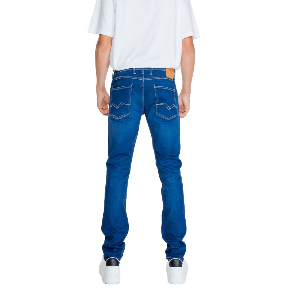 Replay Blue Cotton Relaxed Fit Jean Replay