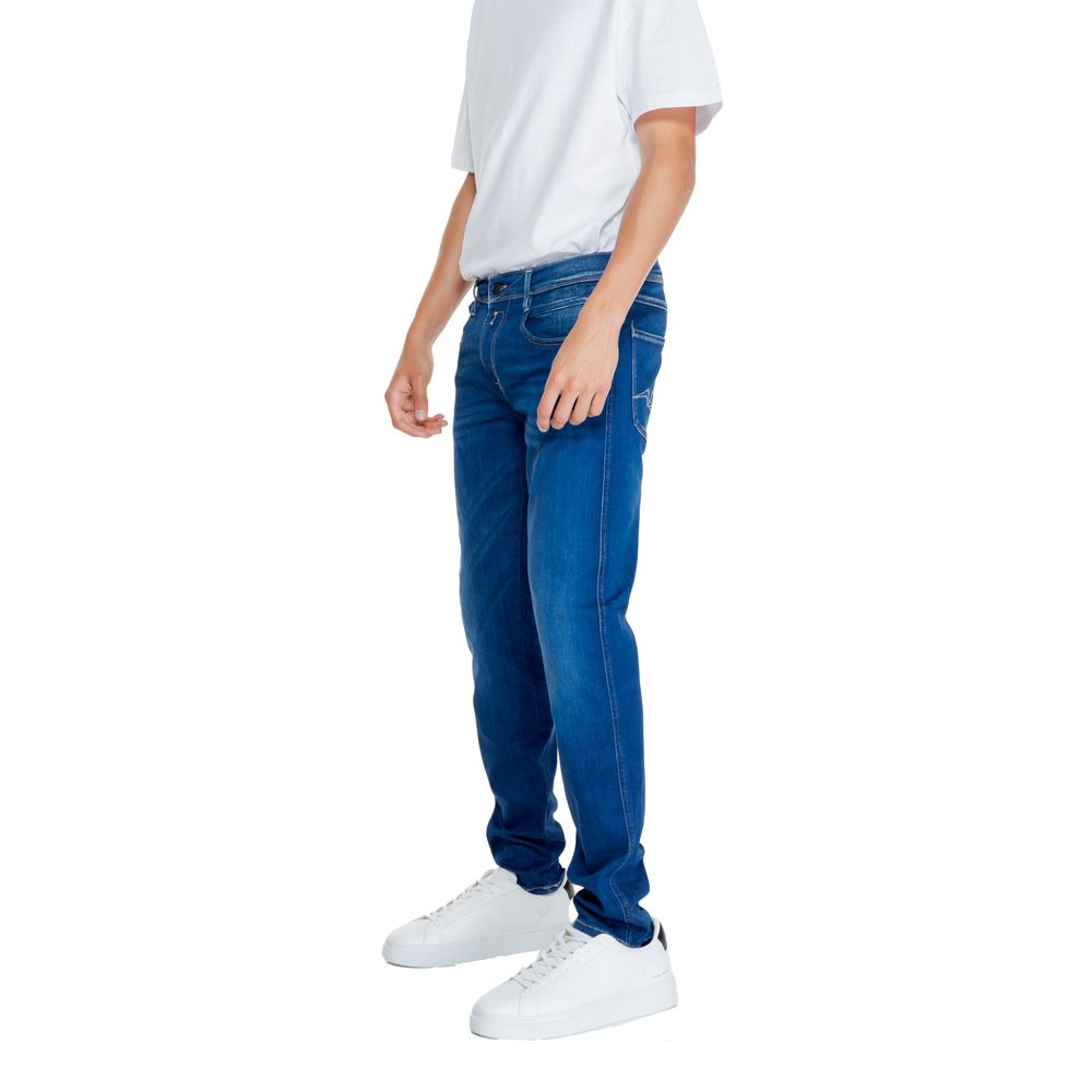 Replay Blue Cotton Relaxed Fit Jean Replay