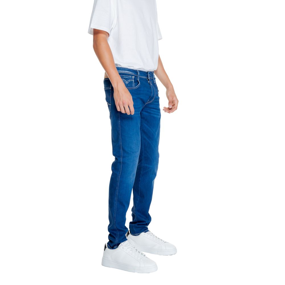 Replay Blue Cotton Relaxed Fit Jean Replay