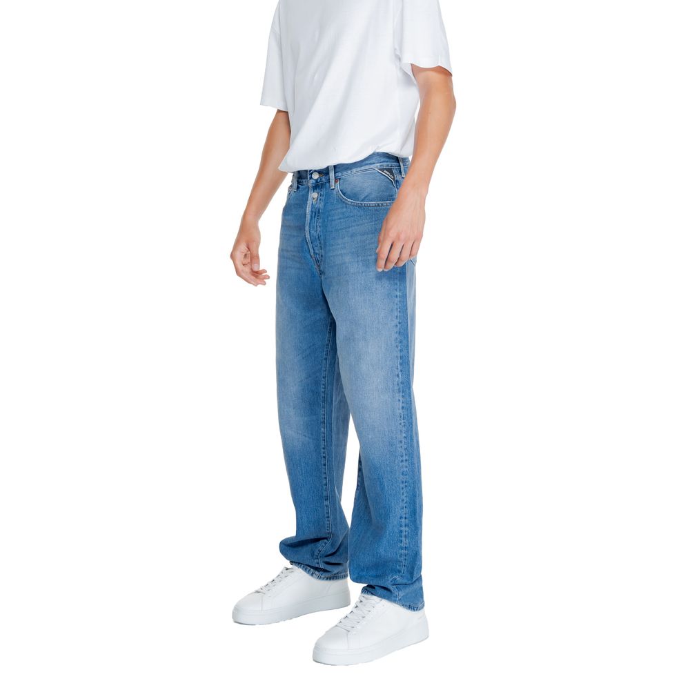 Replay Blue Cotton Relaxed Fit Jean Replay