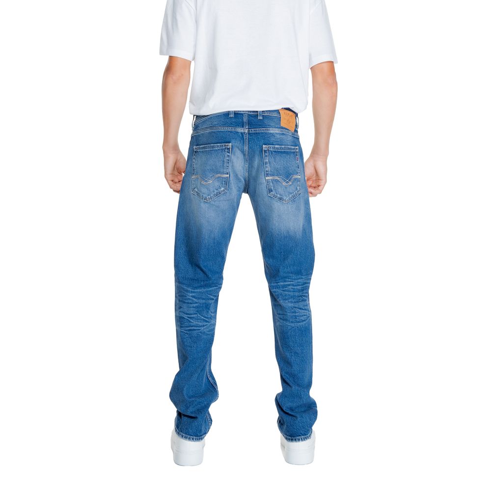 Replay Blue Cotton Relaxed Fit Jean Replay