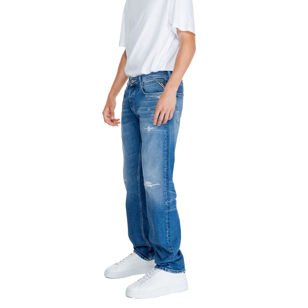 Replay Blue Cotton Relaxed Fit Jean Replay