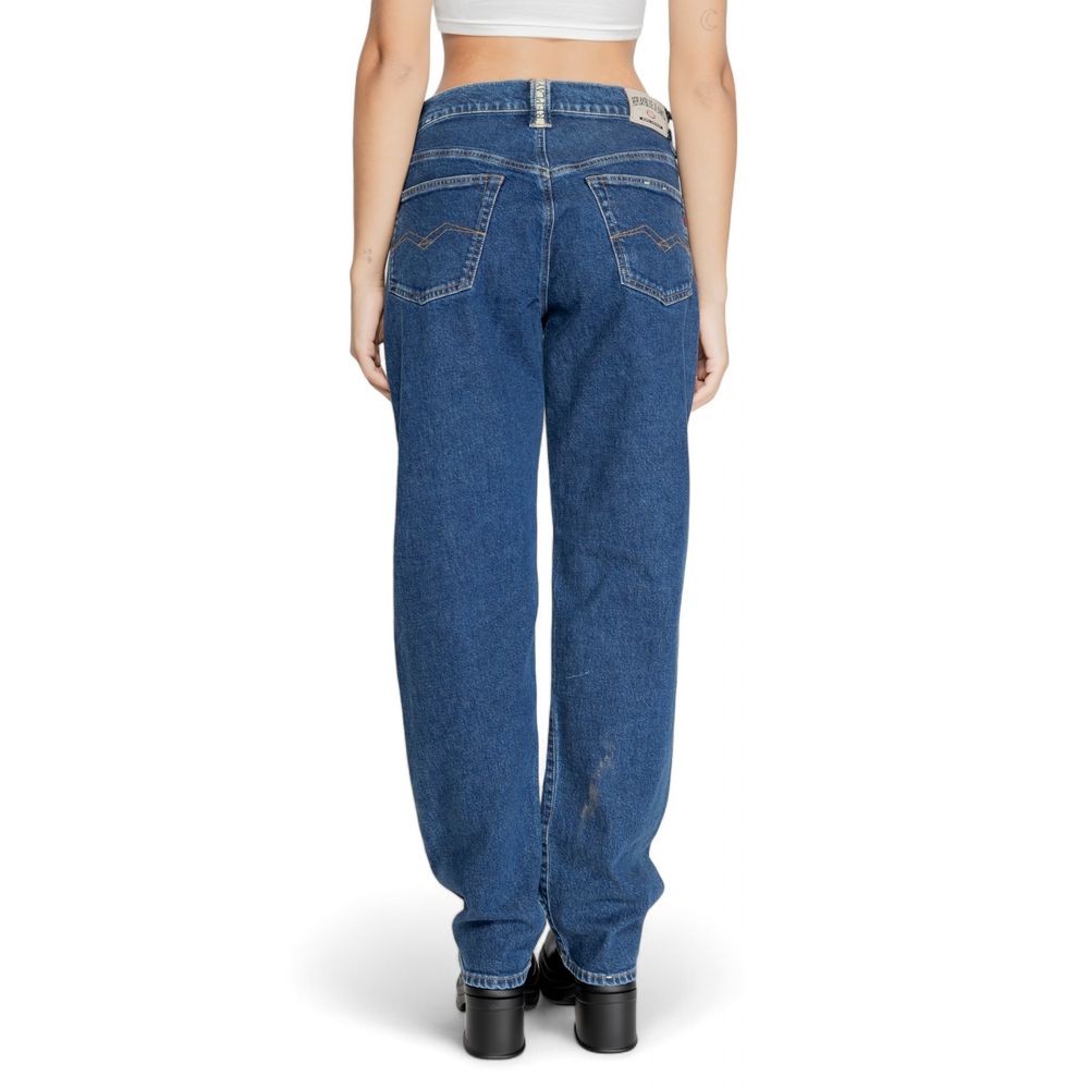 Replay Blue Cotton Mom Jean Replay