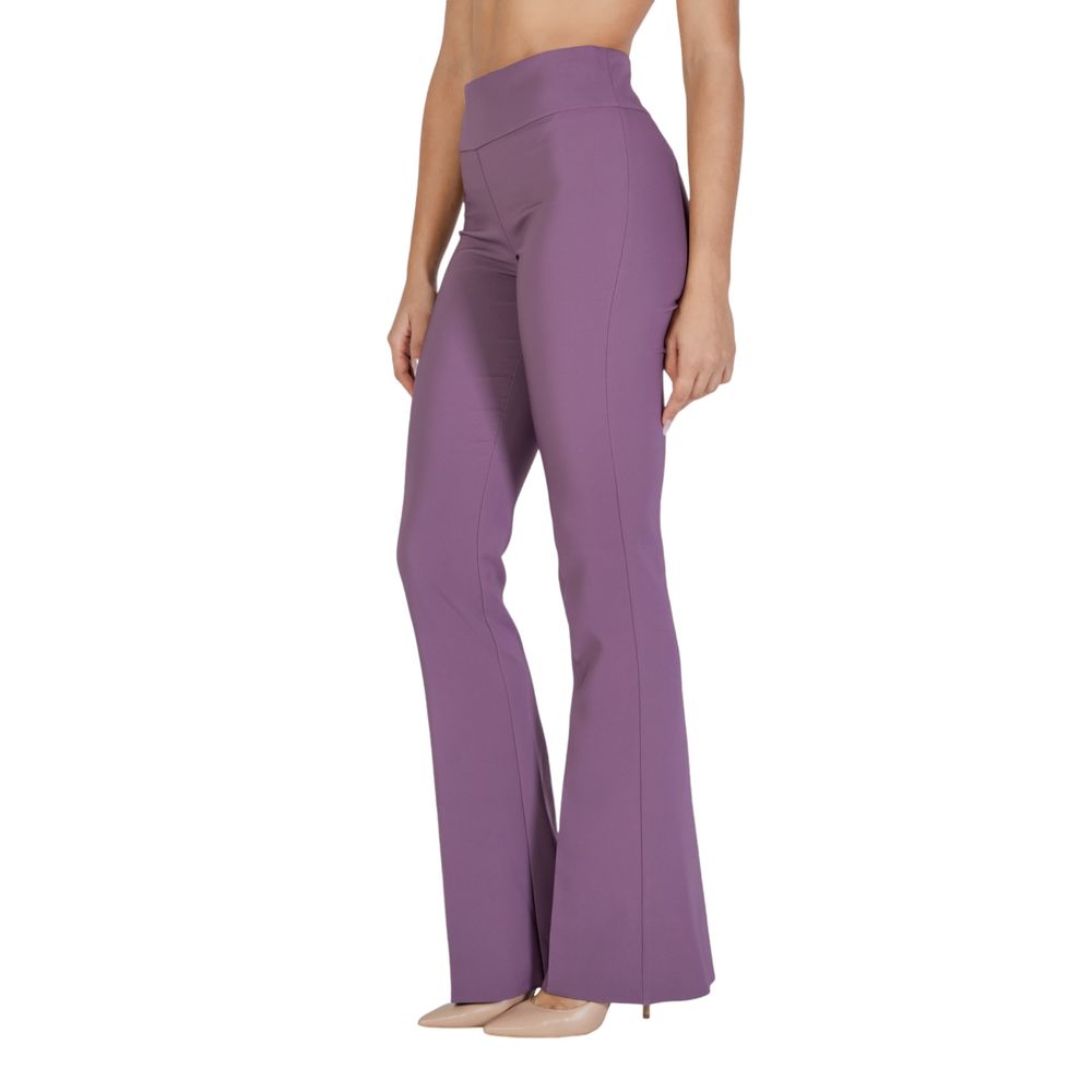 Sandro Ferrone Purple Polyester Pant Sandro Ferrone