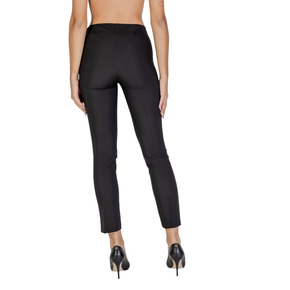Sandro Ferrone Black Polyester Pant Sandro Ferrone