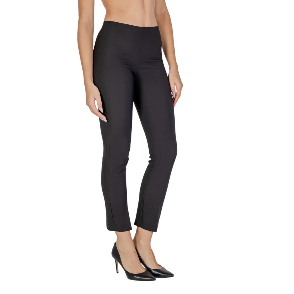 Sandro Ferrone Black Polyester Pant Sandro Ferrone