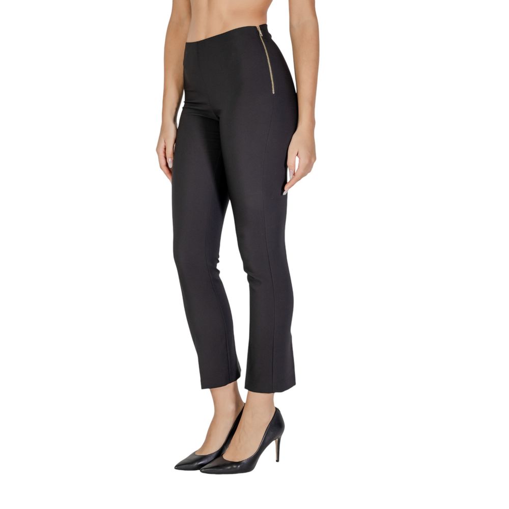 Sandro Ferrone Black Polyester Pant Sandro Ferrone
