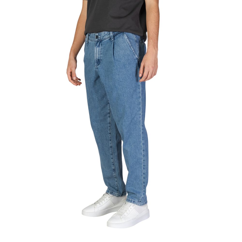 Jack Jones Blue Cotton Relaxed Fit Jean Jack Jones
