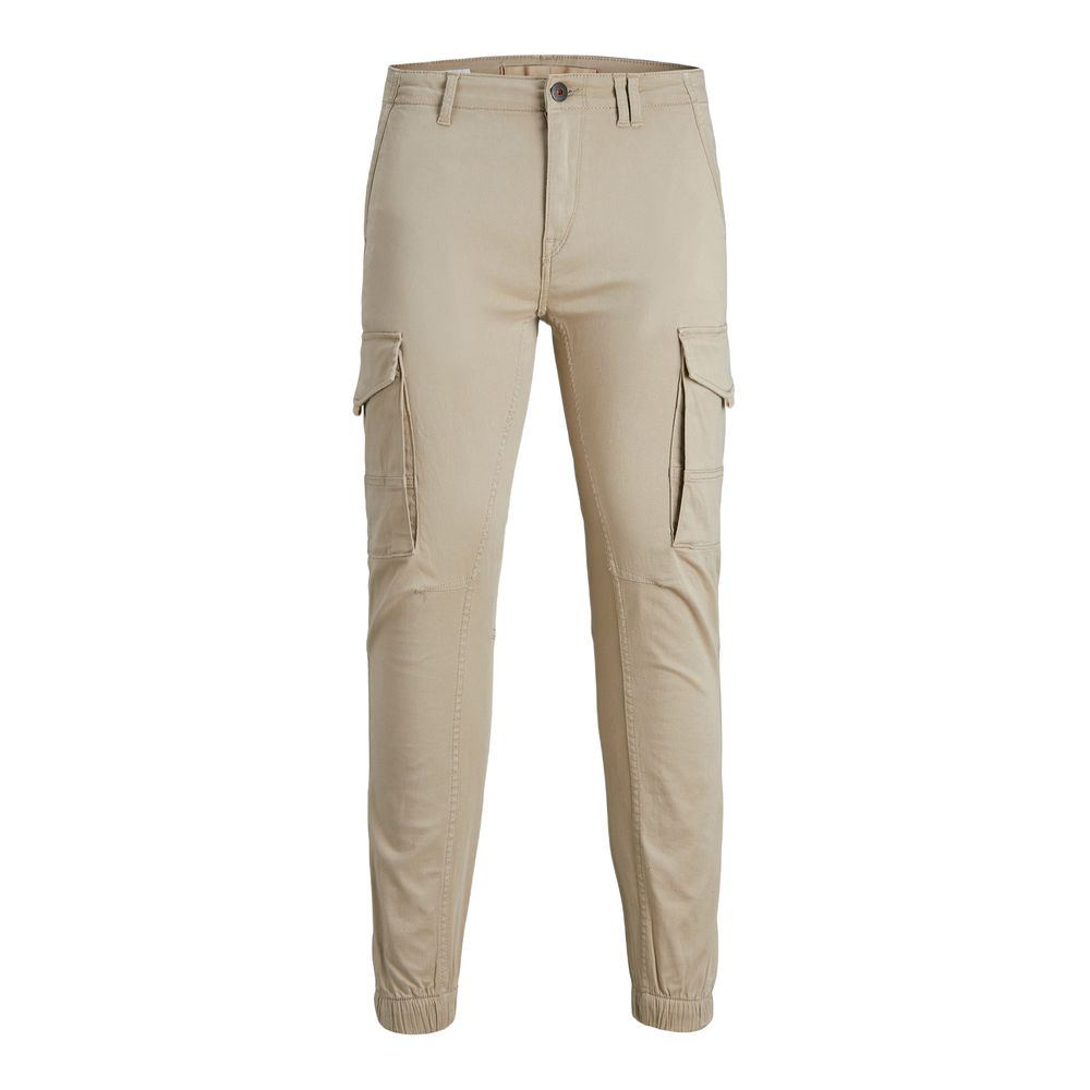 Jack Jones Beige Cotton Pant Jack Jones