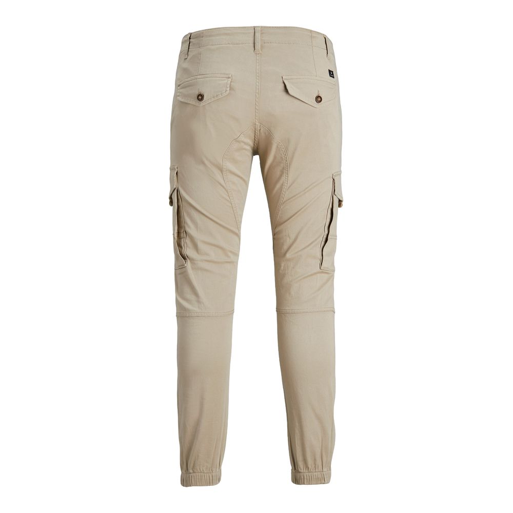 Jack Jones Beige Cotton Pant Jack Jones