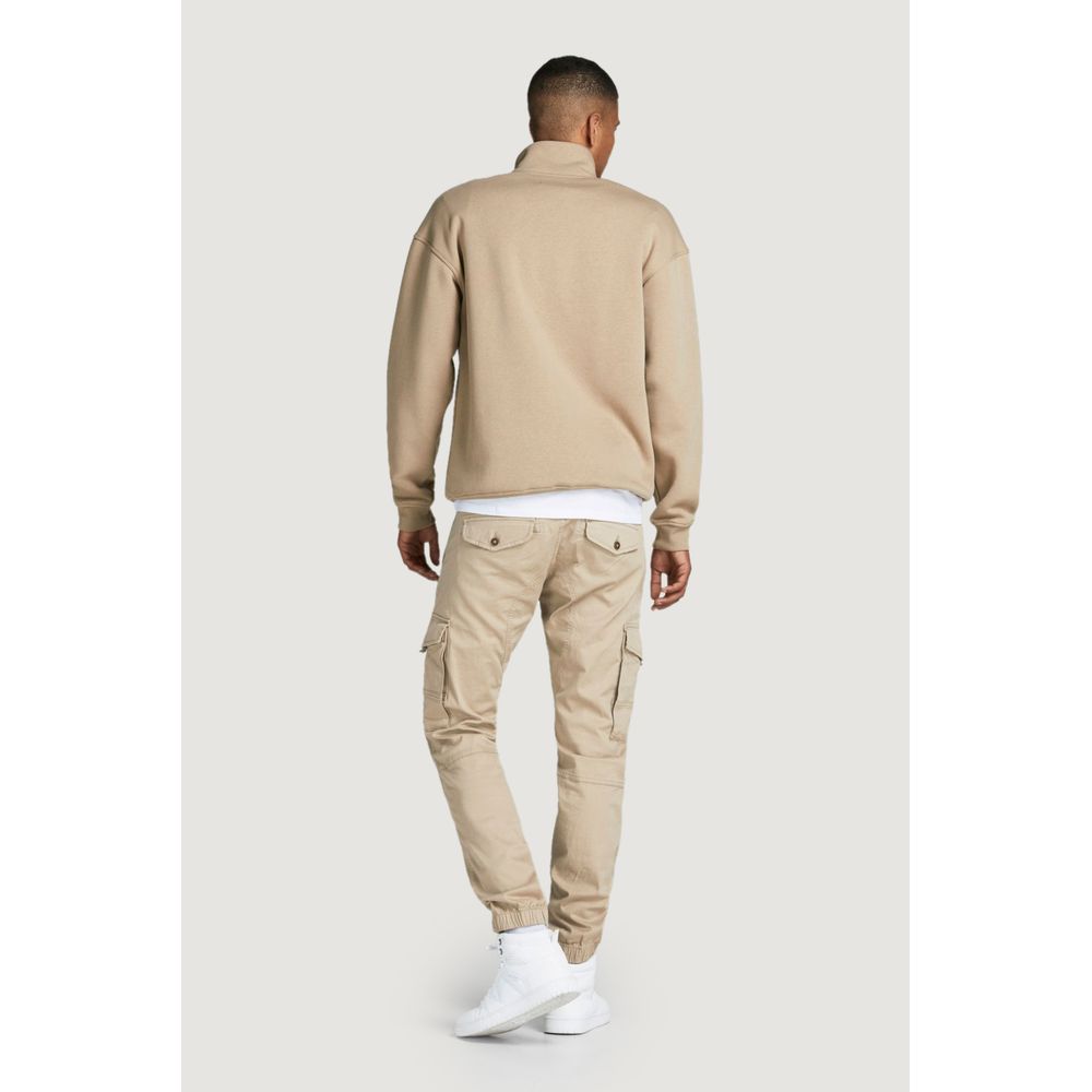 Jack Jones Beige Cotton Pant Jack Jones