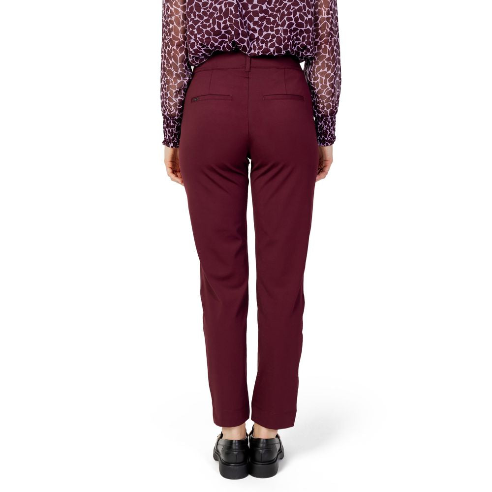 Street One Bordeaux Polyester Pant Street One