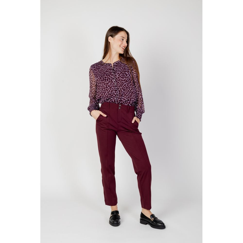 Street One Bordeaux Polyester Pant Street One