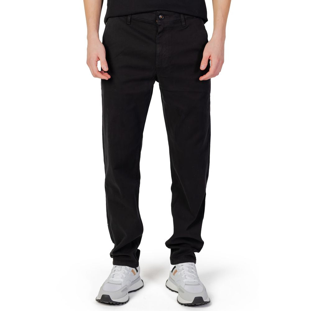 Hugo Boss Black Cotton Pant Hugo Boss