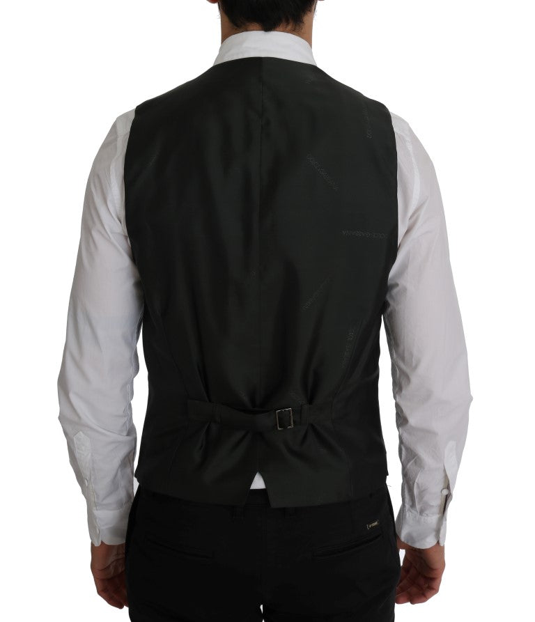 Dolce & Gabbana Black STAFF Cotton Striped Vest Dolce & Gabbana