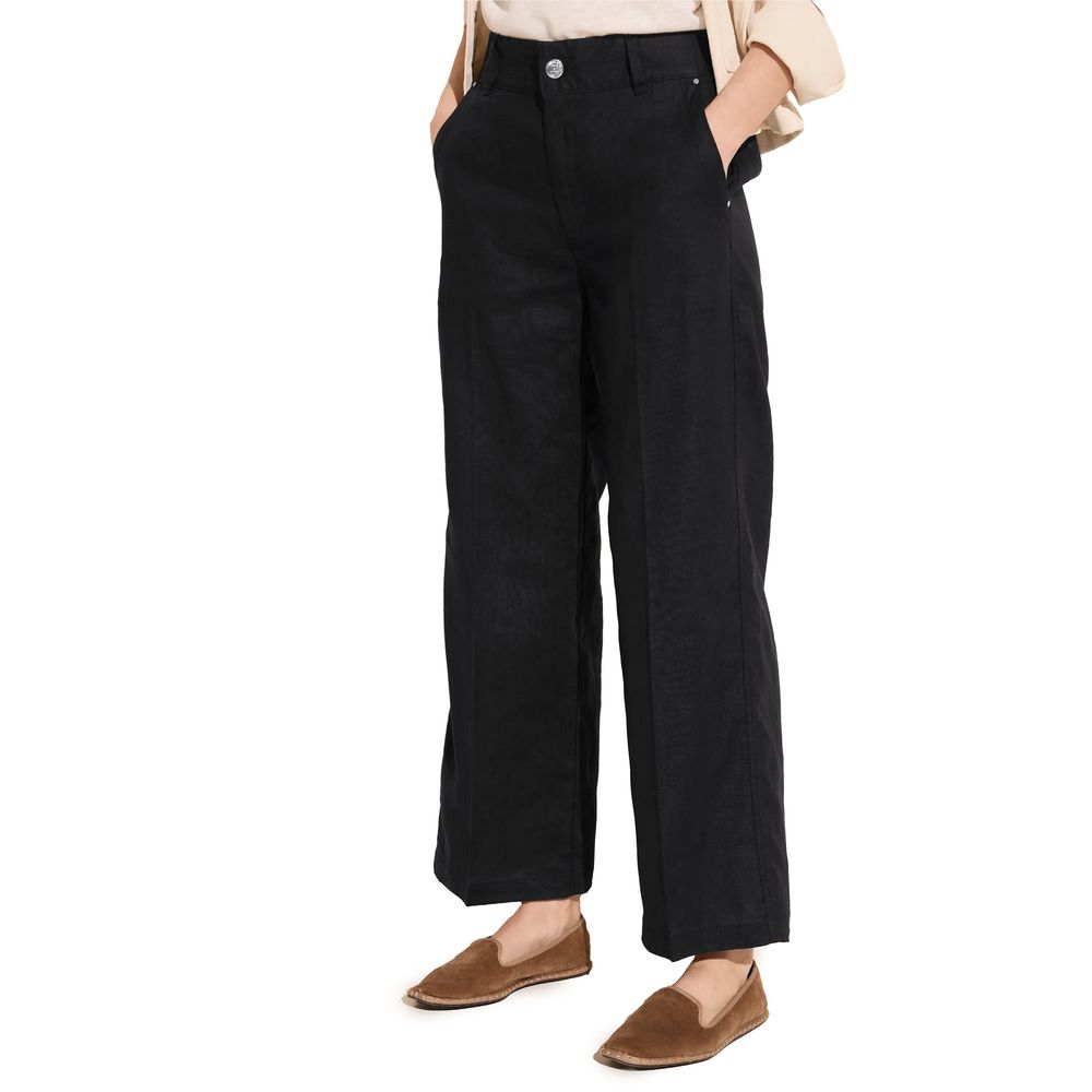 Street One Black Linen Pant Street One