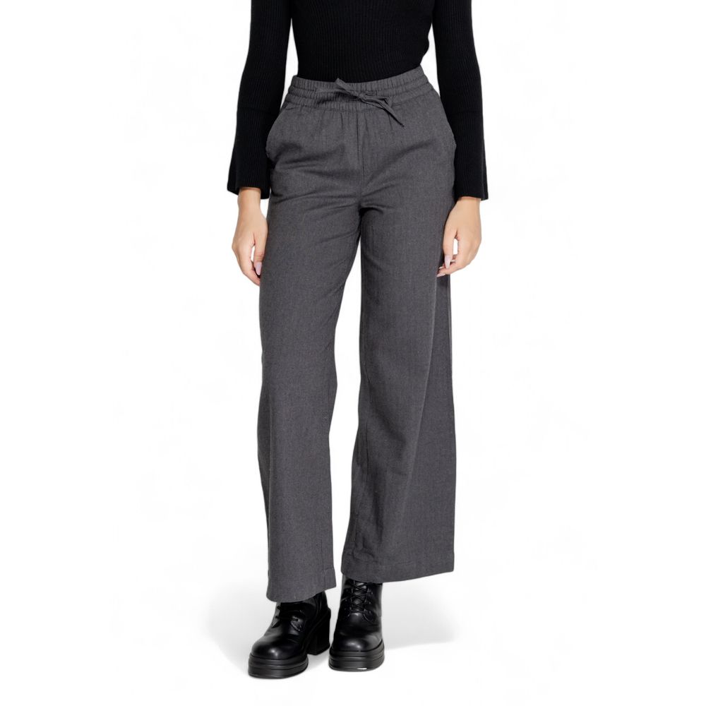 Jacqueline De Yong Gray Cotton Pant Jacqueline De Yong