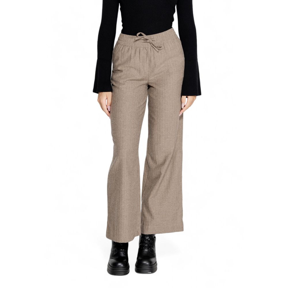 Jacqueline De Yong Brown Cotton Pant Jacqueline De Yong