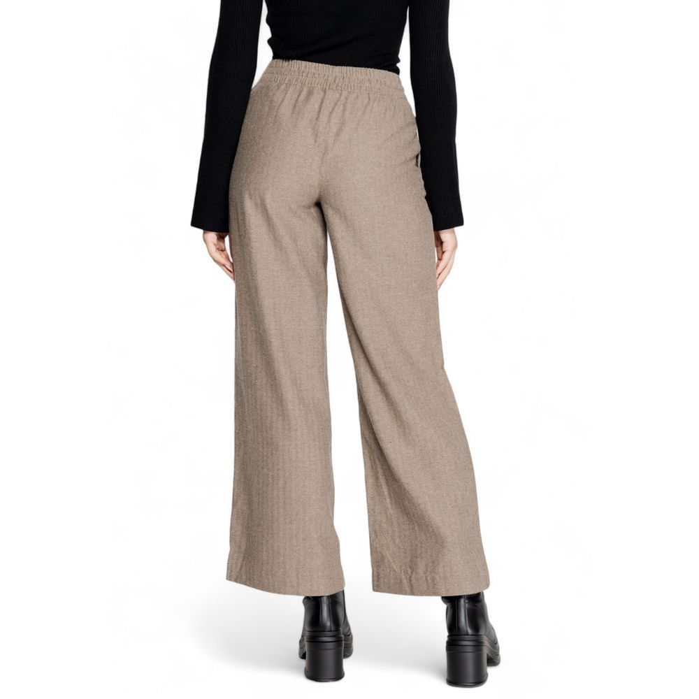 Jacqueline De Yong Brown Cotton Pant Jacqueline De Yong
