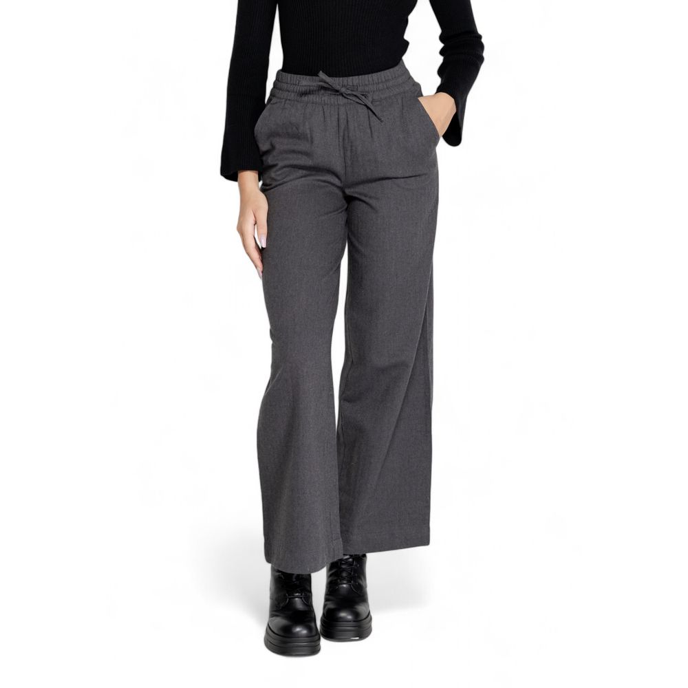 Jacqueline De Yong Gray Cotton Pant Jacqueline De Yong