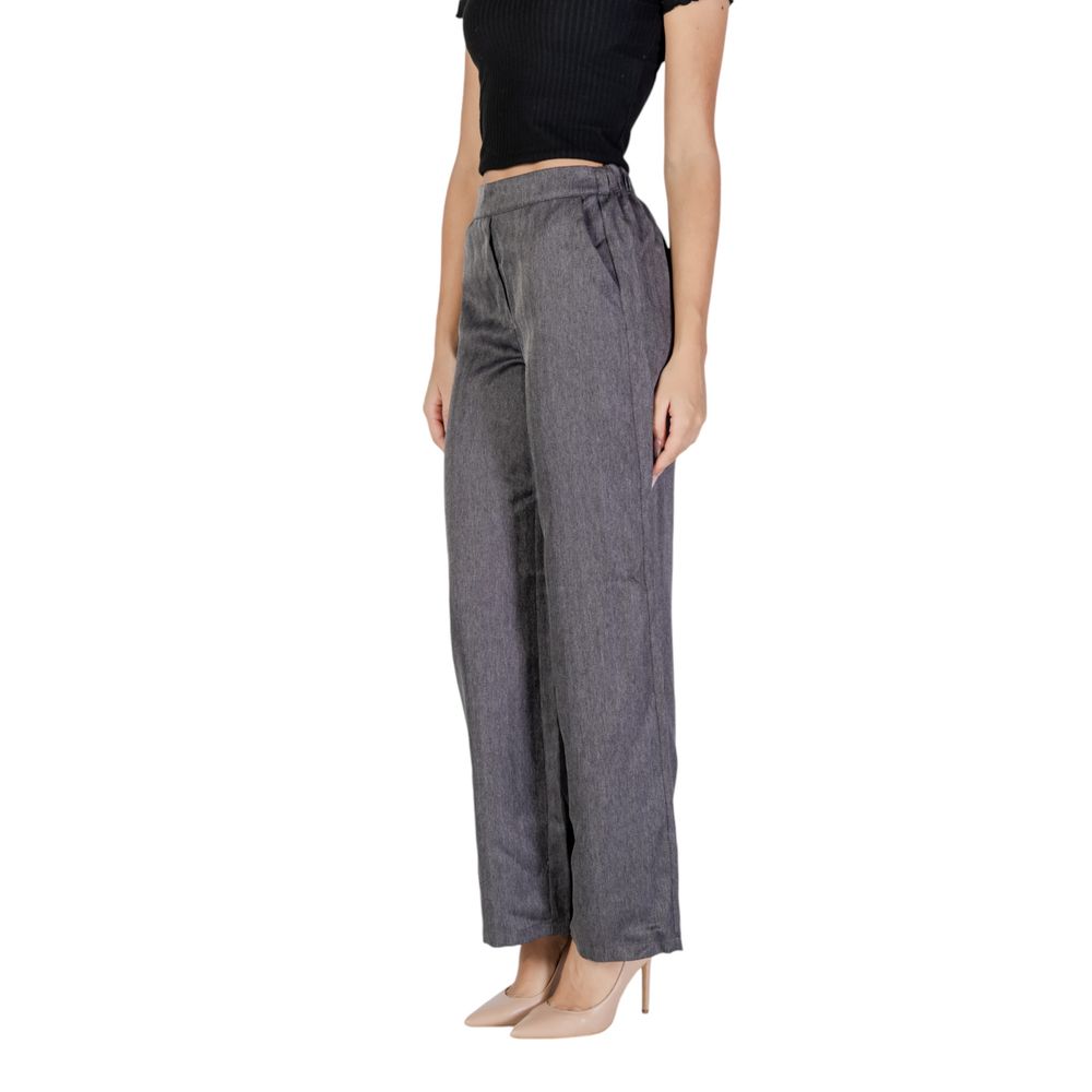 Jacqueline De Yong Gray Polyester Pant Jacqueline De Yong