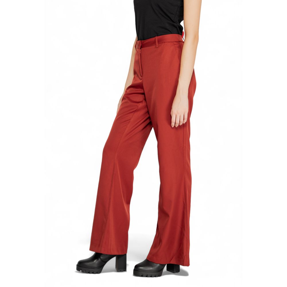 Vero Moda Red Polyester Pant Vero Moda