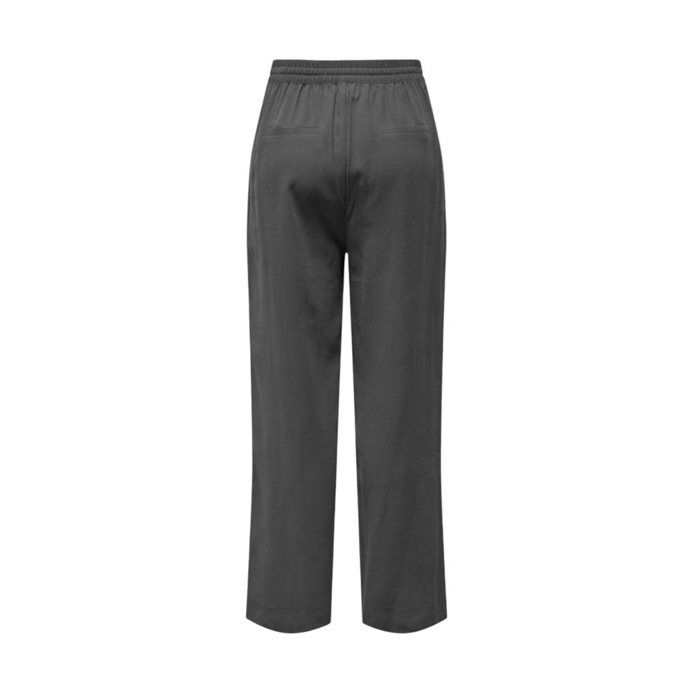 Jacqueline De Yong Gray Viscose Pant Jacqueline De Yong