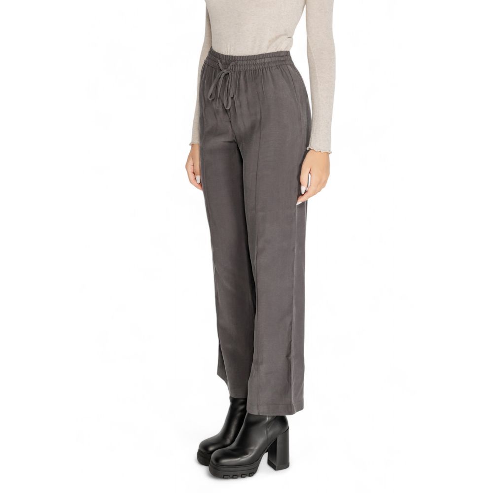 Jacqueline De Yong Gray Viscose Pant Jacqueline De Yong