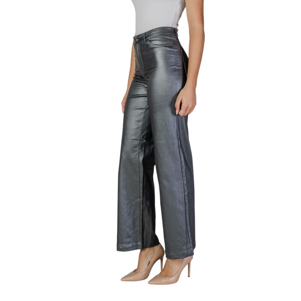 Jacqueline De Yong Silver Viscose Pant Jacqueline De Yong