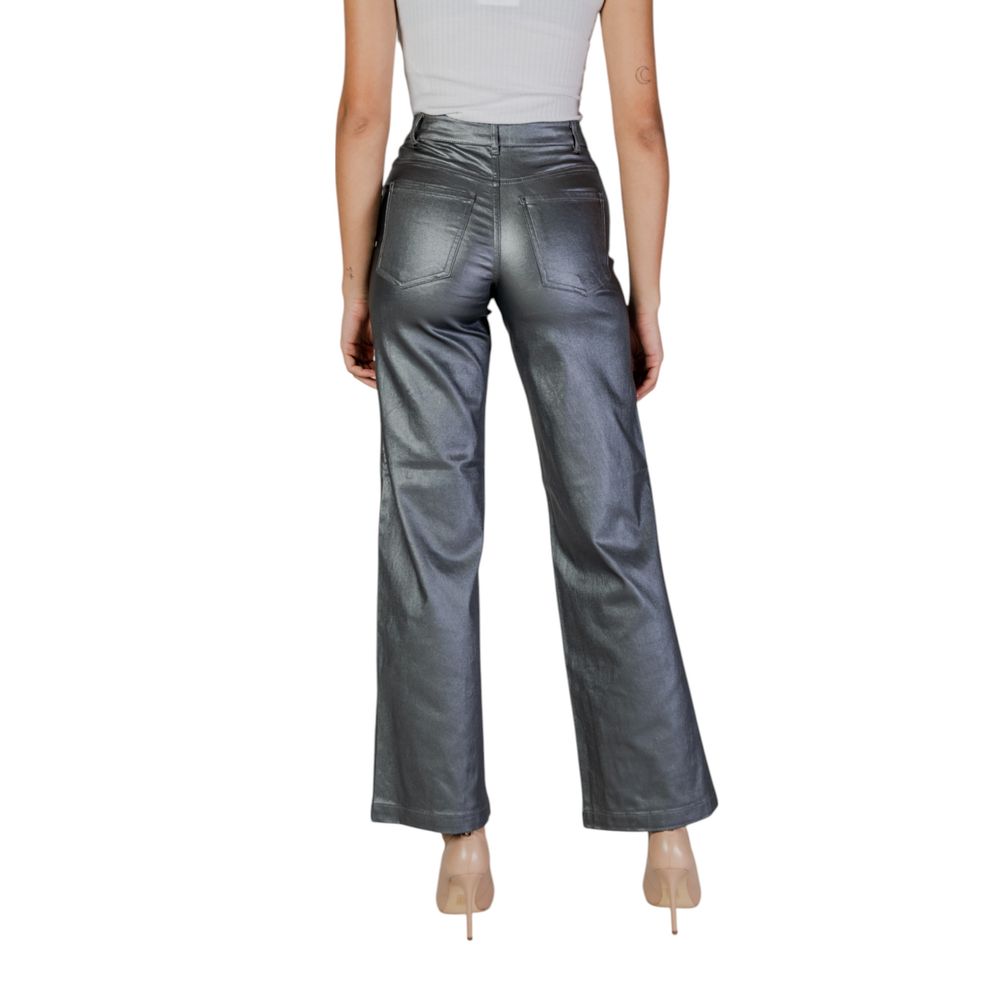 Jacqueline De Yong Silver Viscose Pant Jacqueline De Yong