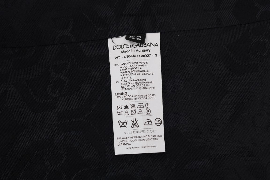 Dolce & Gabbana Black STAFF Wool Striped Vest Dolce & Gabbana