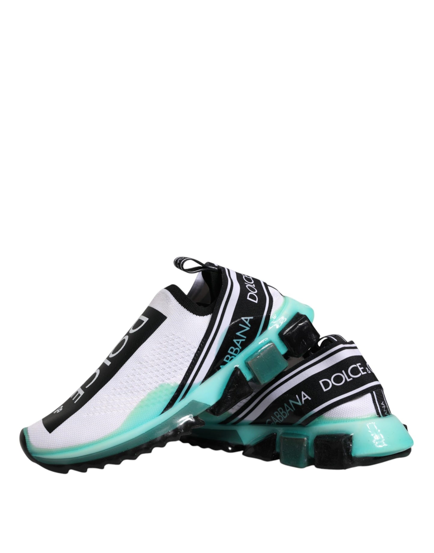 Dolce & Gabbana White Blue Sorrento Slip On Sneakers Shoes Dolce & Gabbana