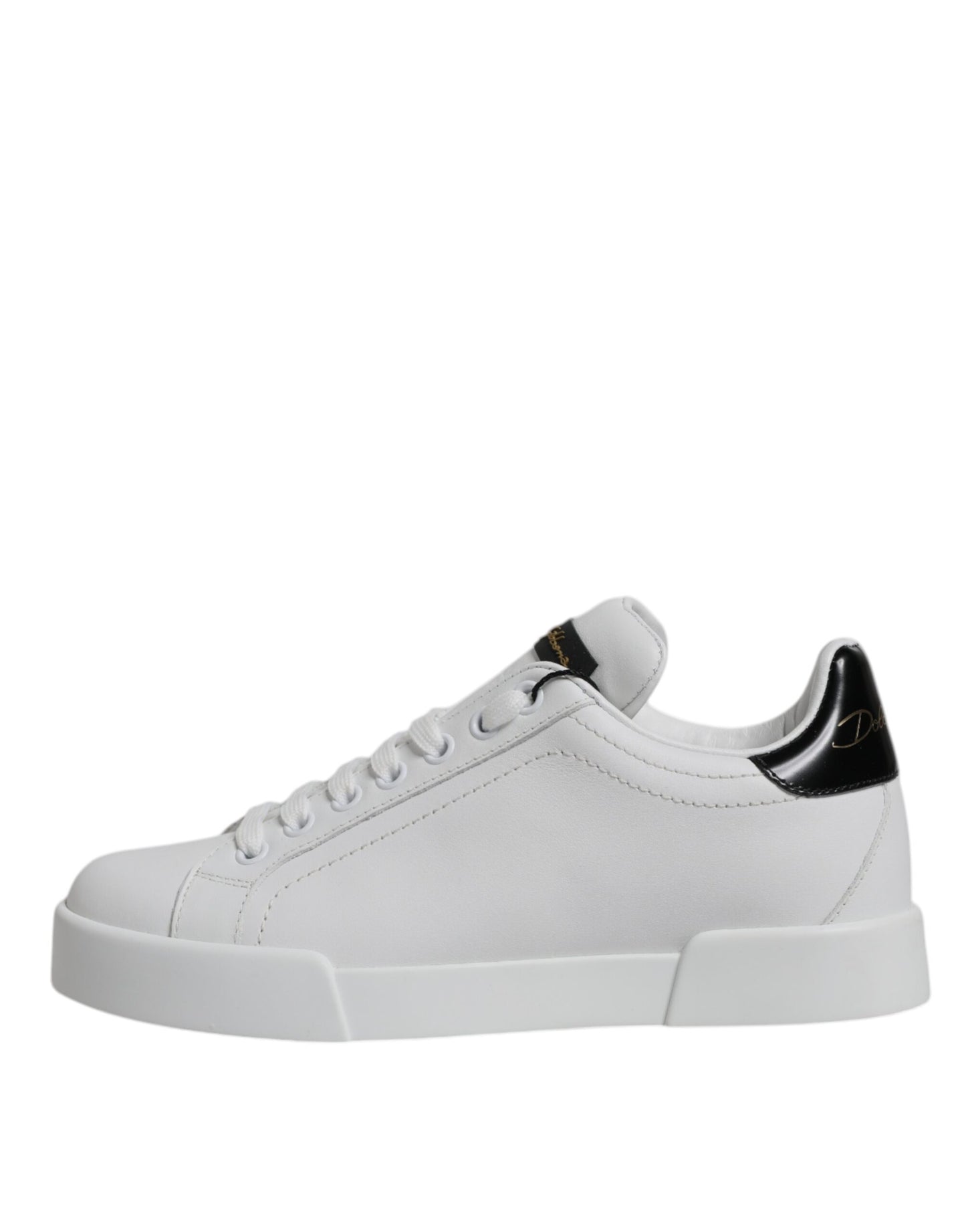 Dolce & Gabbana White Leather Classic Low Top Sneakers Shoes Dolce & Gabbana
