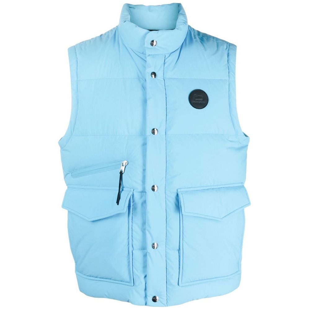 Woolrich Light Blue Polyester Men Vest Woolrich