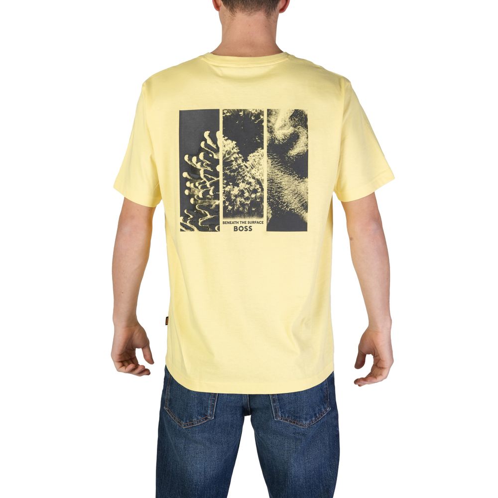 Hugo Boss Yellow Cotton T-Shirt Hugo Boss