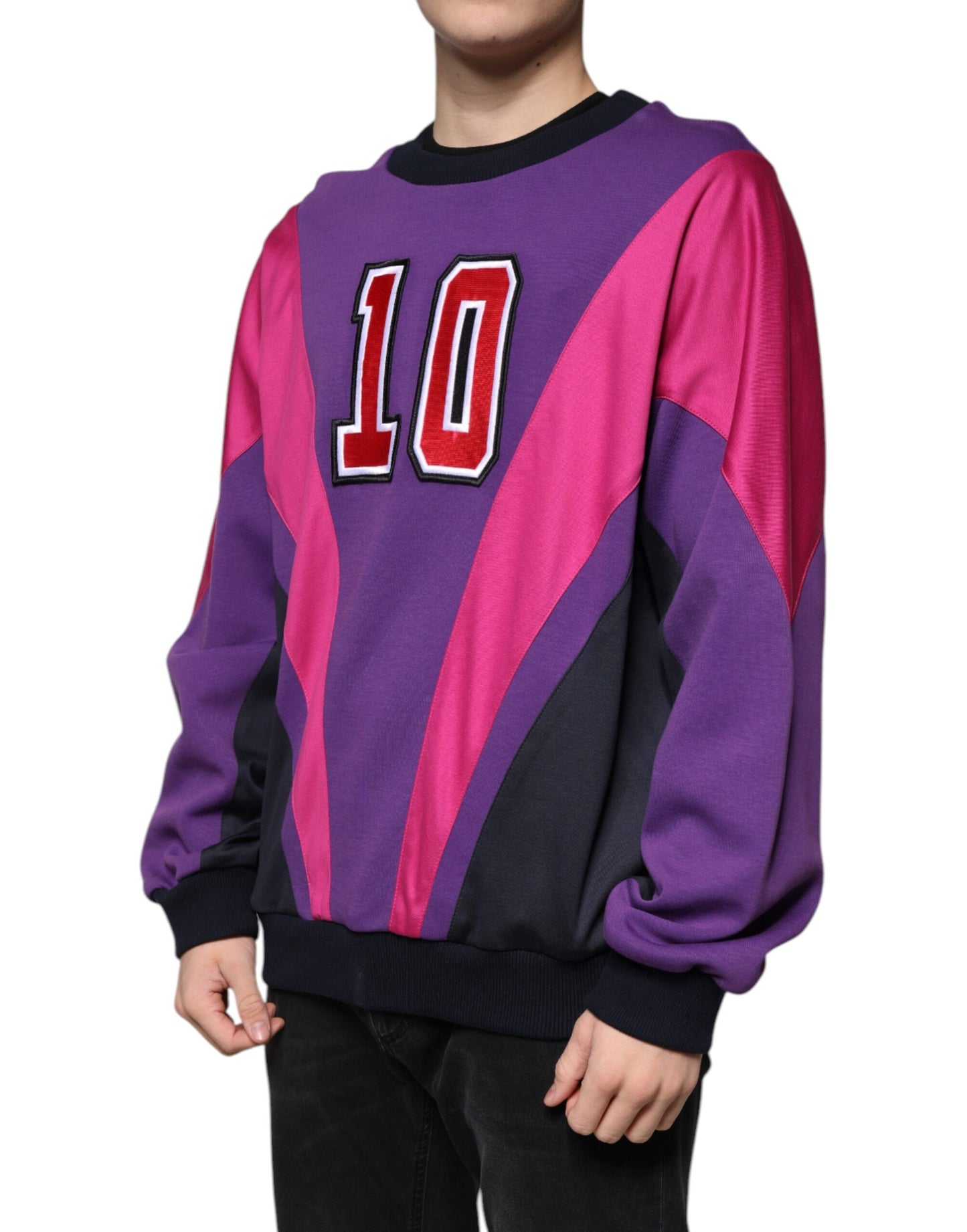 Dolce & Gabbana Multicolor Crew Neck Men Sweatshirt Sweater Dolce & Gabbana