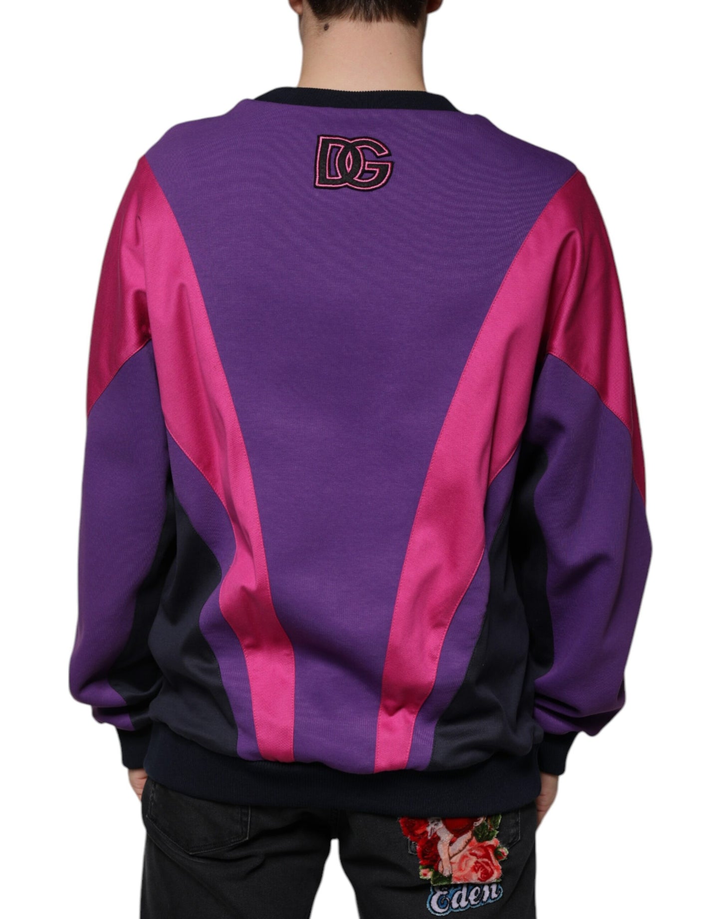 Dolce & Gabbana Multicolor Crew Neck Men Sweatshirt Sweater Dolce & Gabbana