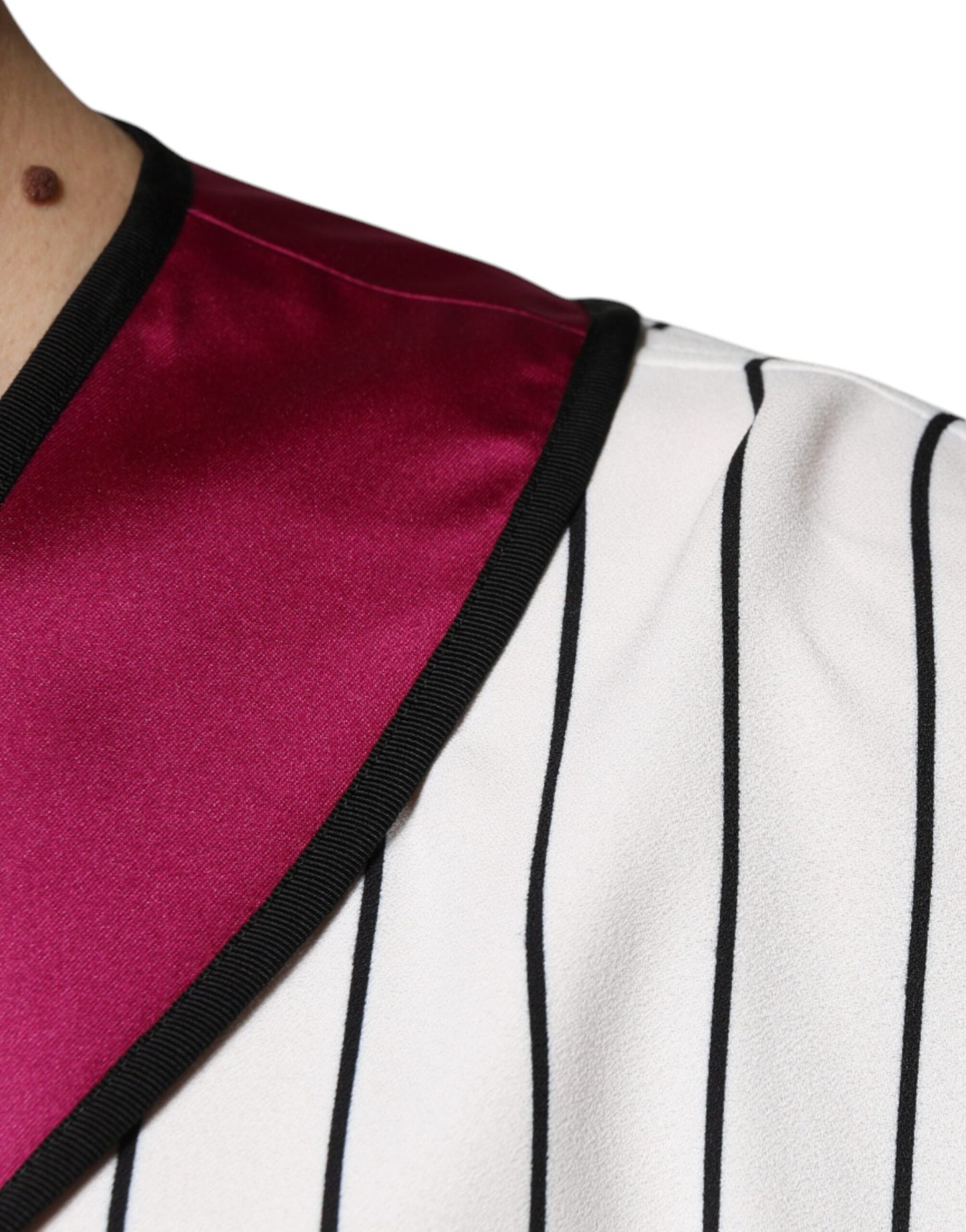 Dolce & Gabbana Multicolor Logo Jersey Button V-neck T-shirt Dolce & Gabbana