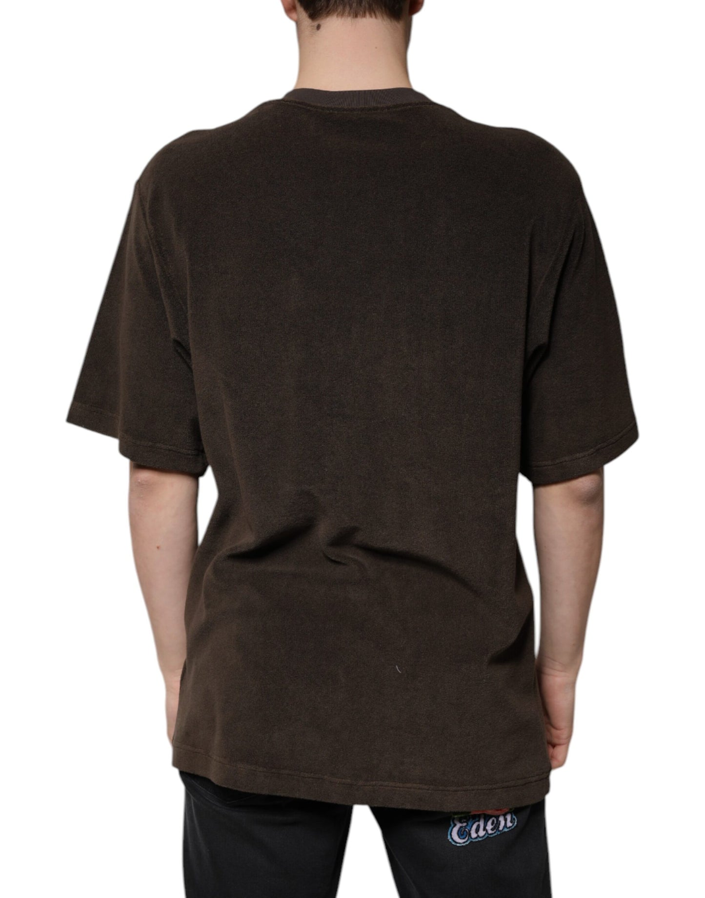 Dolce & Gabbana Brown Cotton Crew Neck Short Sleeves T-shirt Dolce & Gabbana