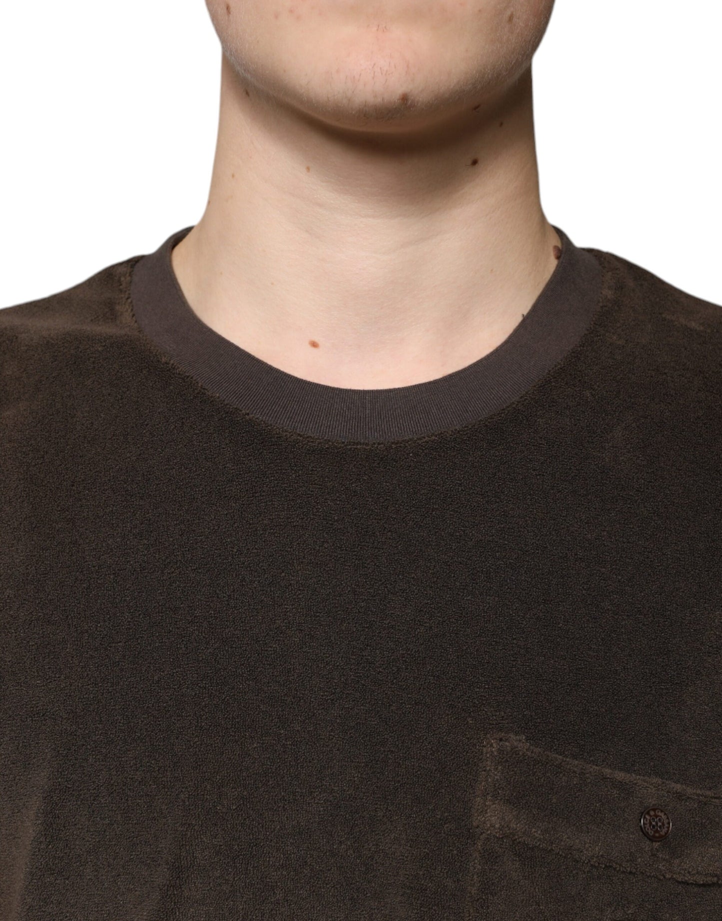 Dolce & Gabbana Brown Cotton Crew Neck Short Sleeves T-shirt Dolce & Gabbana
