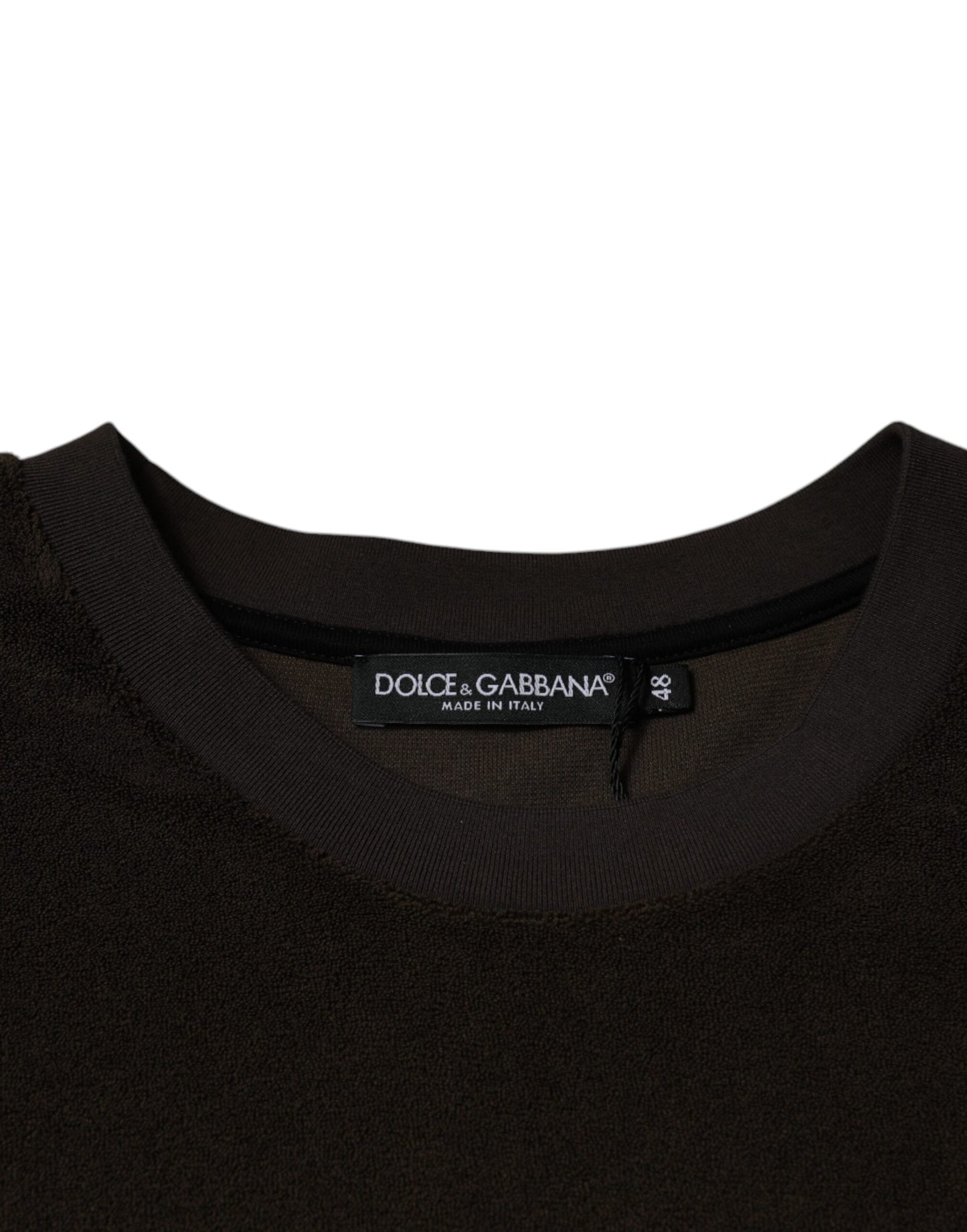 Dolce & Gabbana Brown Cotton Crew Neck Short Sleeves T-shirt Dolce & Gabbana