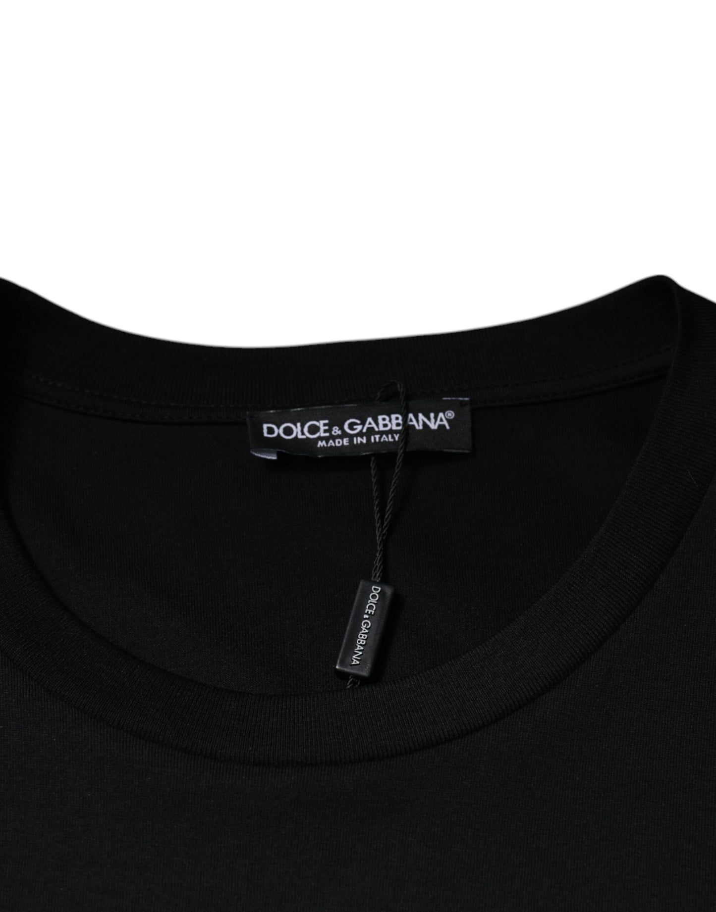 Dolce & Gabbana Black Cotton Crew Neck Short Sleeves T-shirt Dolce & Gabbana