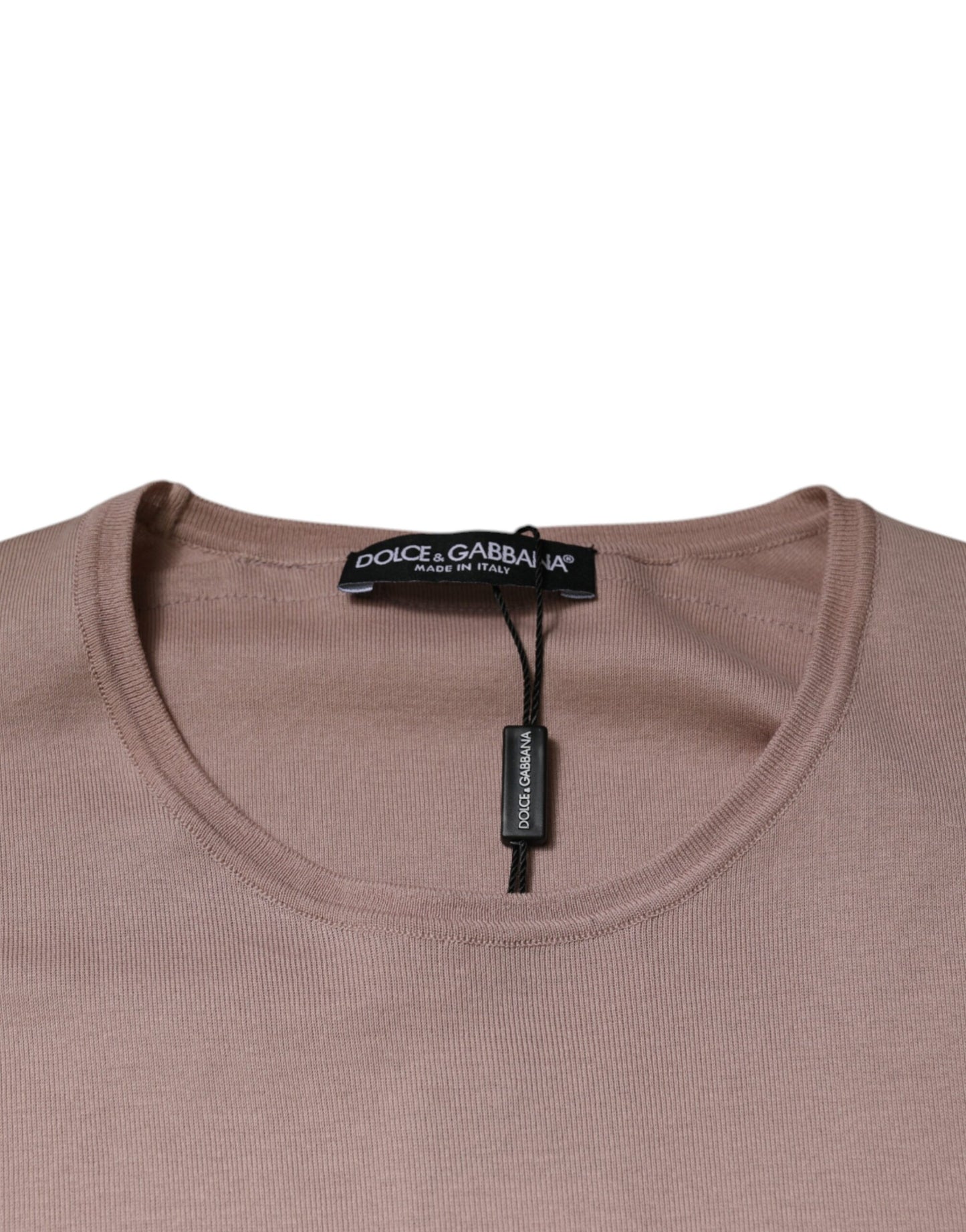 Dolce & Gabbana Brown Cotton Short Sleeves Round Neck T-shirt Dolce & Gabbana