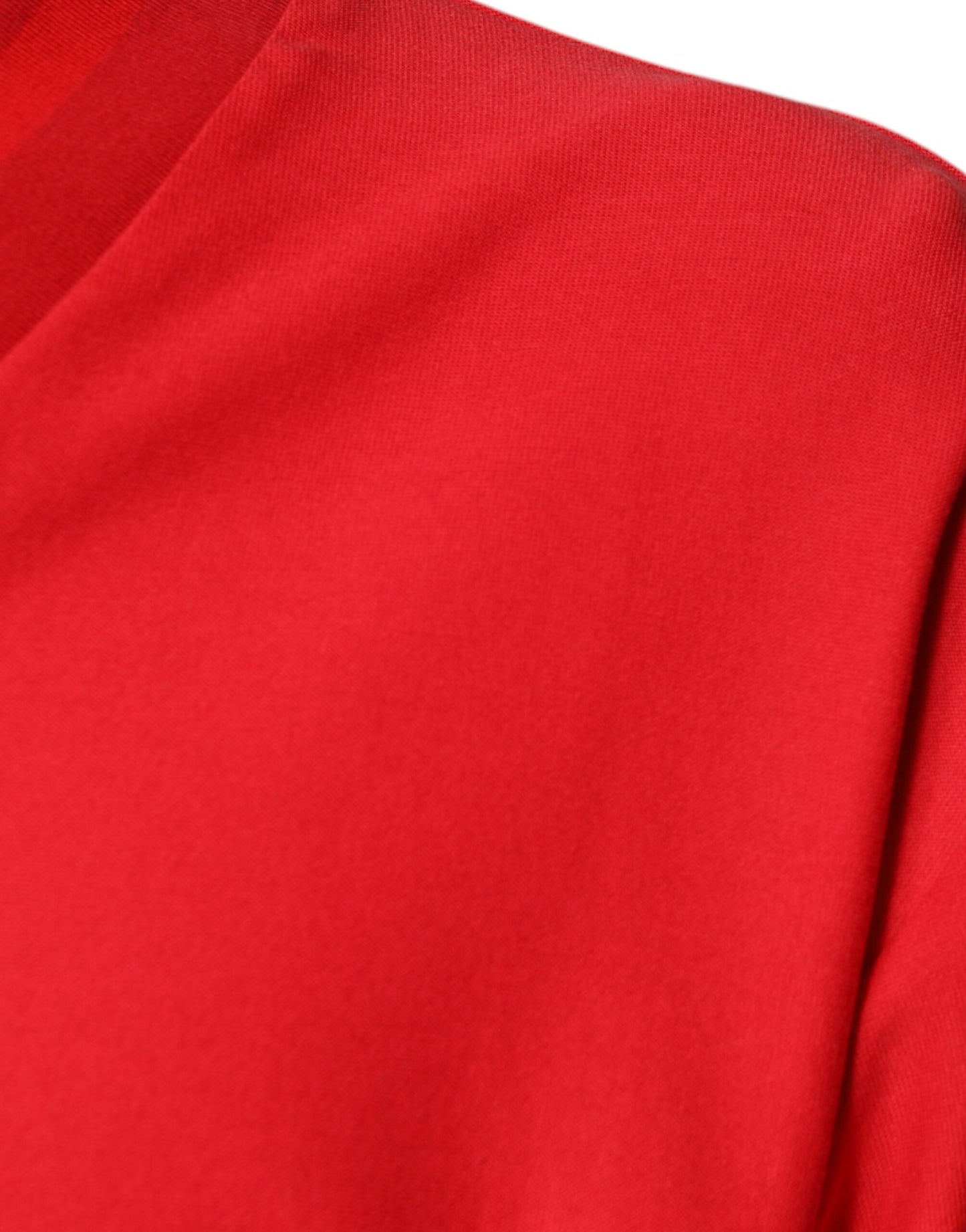 Dolce & Gabbana Red Cotton V-neck Short Sleeves T-shirt Dolce & Gabbana
