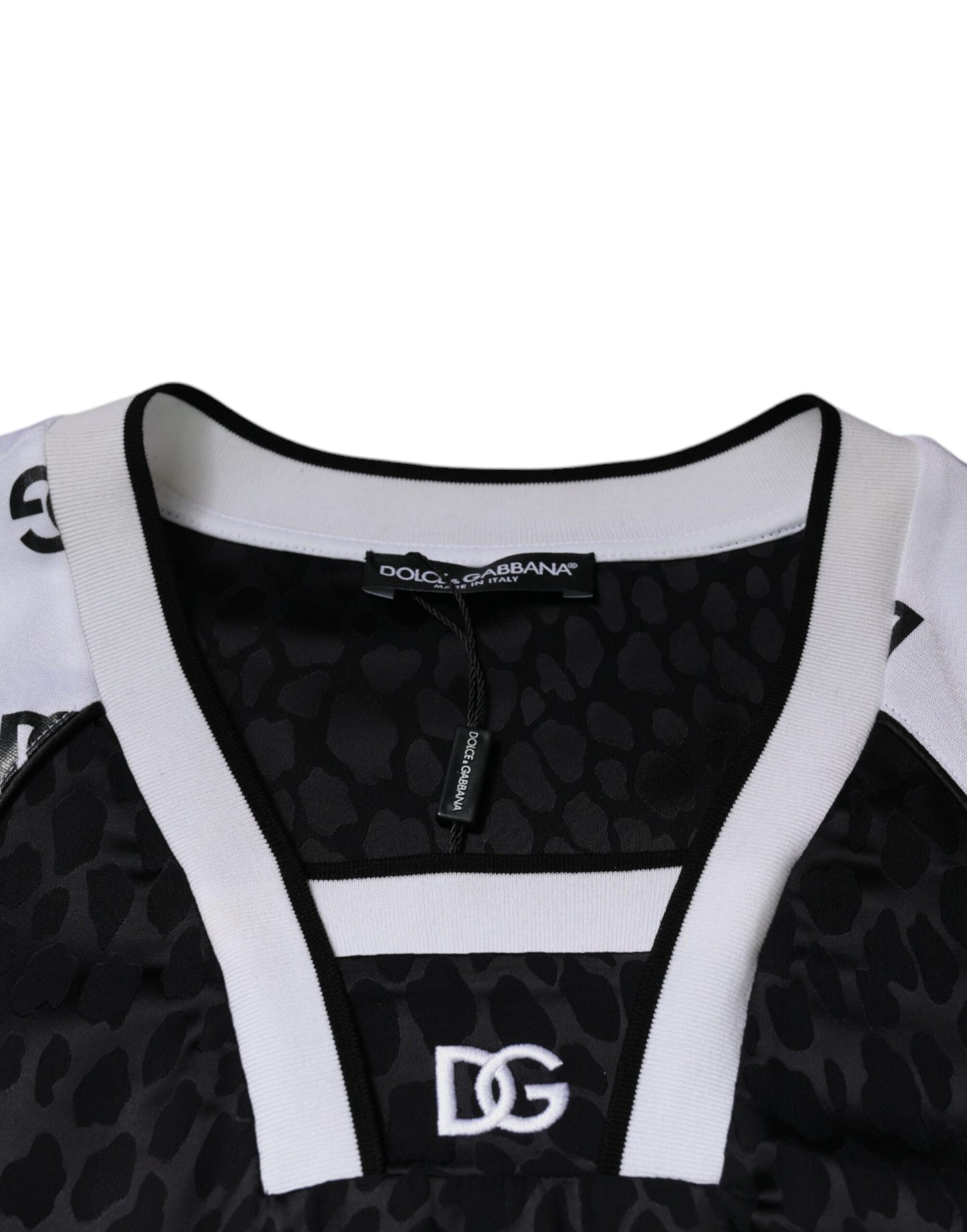 Dolce & Gabbana Black White Logo Men Short Sleeves T-shirt Dolce & Gabbana