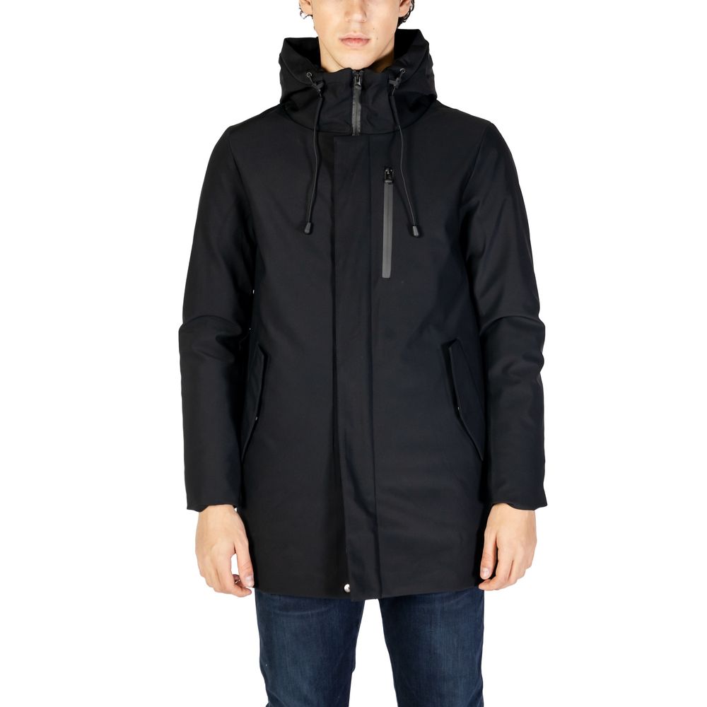 Hydra Clothing Black Nylon Jackets & Coat Hydra Clothing